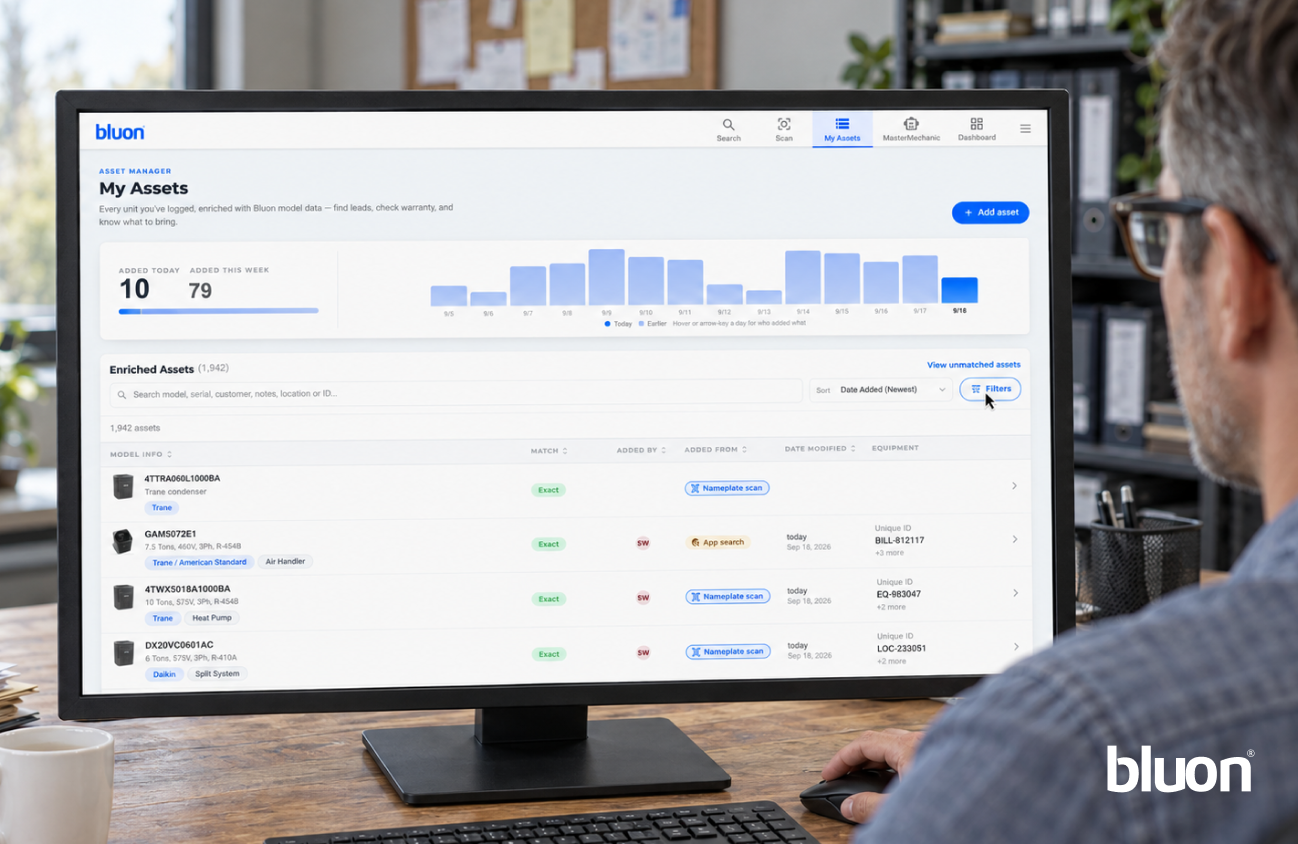 Bluon Brings Deep HVAC Asset Intelligence to Contractors and Property Managers